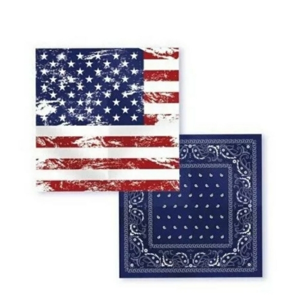 Other - 4 pack Stripped Men's Distressed Flag bandana